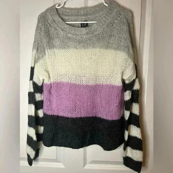 GAP Sweaters - Gap Open Knit Wool Alpaca Boat Neck Sweater